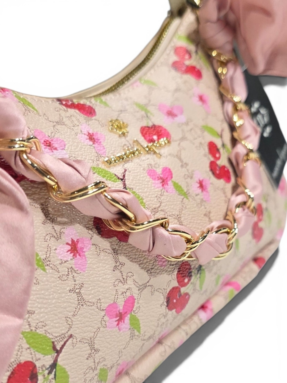 Nanette Lepore Pink Cherry-Print Shoulder Bag - Picture 7 of 12